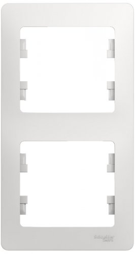 Рамка вертикальная Systeme Electric Glossa 2-м. белый картинка